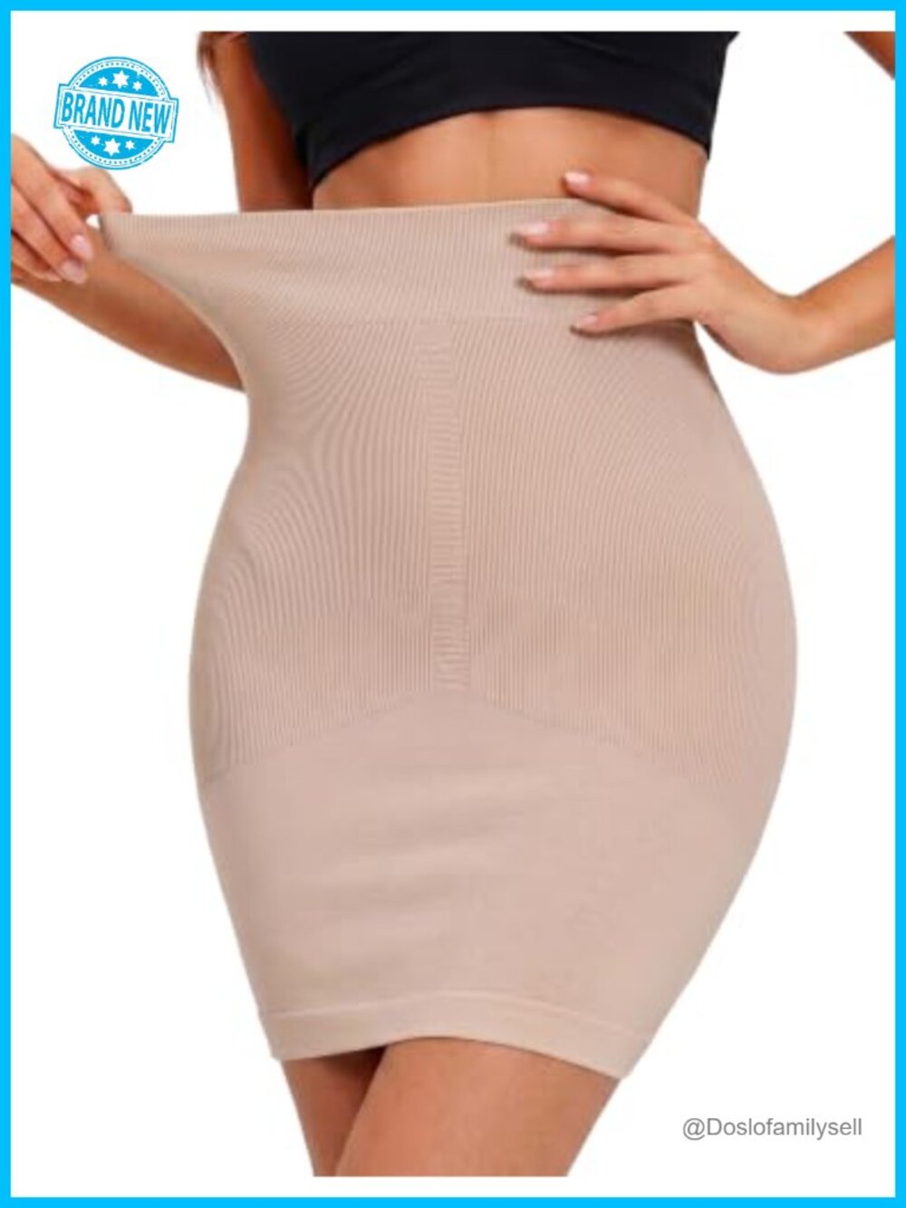 Half Slip for Women Under Dress Above Knee Non Cling Shapewear Slip Skirt